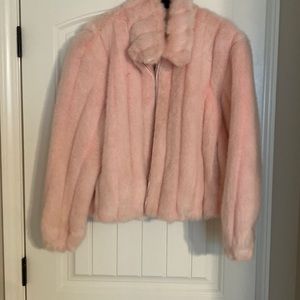 Faux fur jacket.